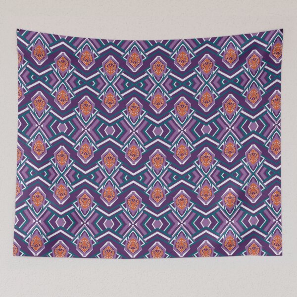 Item preview, Modern ikat medallion design designed and sold by Bluesky992.