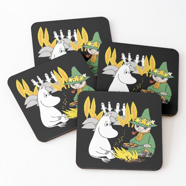 Item preview, Moomin Moomintroll & Snuffkin Campfire Spooky Hattifatteners designed and sold by MoominStore.