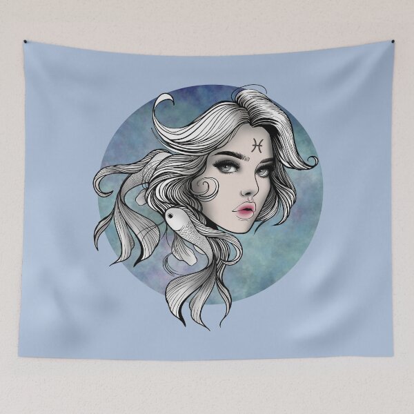 Item preview, Marina the Pisces - Light Steel Blue designed and sold by MaryAura.