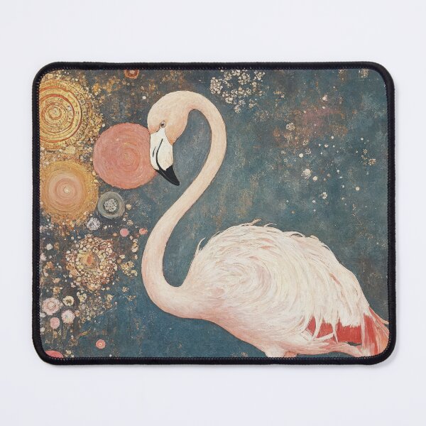 Item preview, Klimt Pink Flamingo in Floral Dream designed and sold by MidCenturyStore.