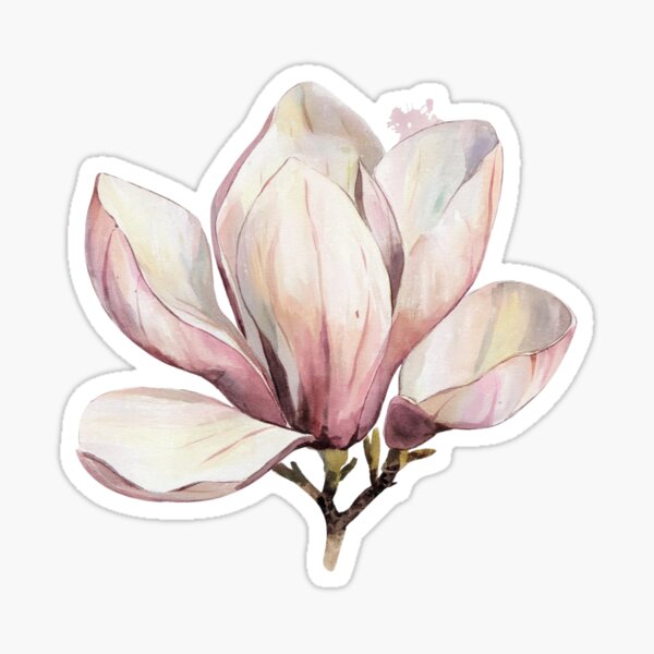 Item preview, Cute Watercolor Magnolia designed and sold by Nobow.