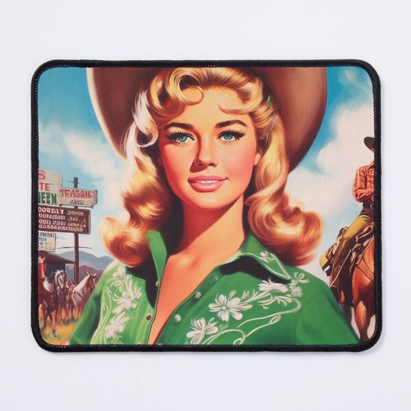 Item preview, Retro Cowgirl Pinup designed and sold by PulpVintage.