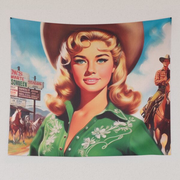 Item preview, Retro Cowgirl Pinup designed and sold by PulpVintage.
