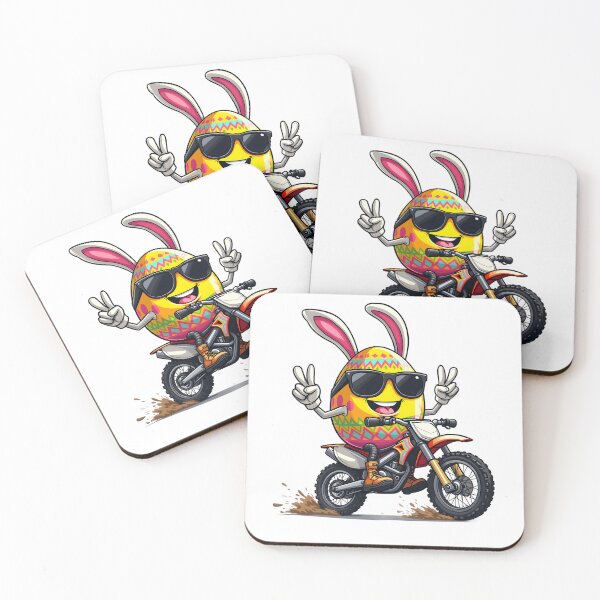Item preview, Bunny Motocross Rider Dirt Bike Egg Design designed and sold by clothesy7.