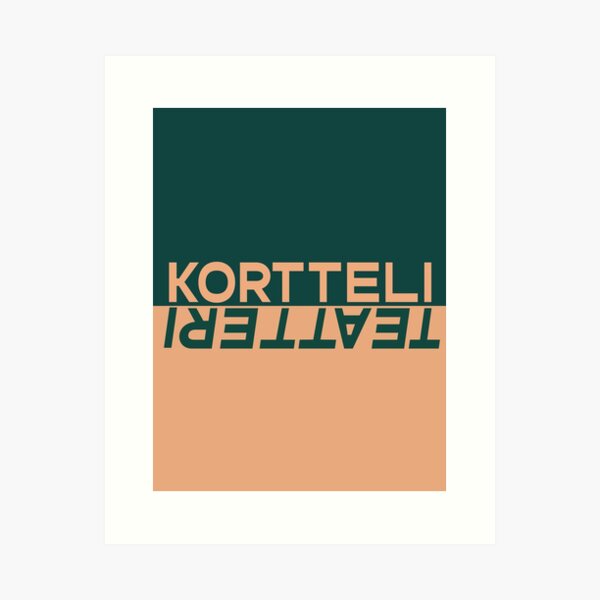 kortteliteatteri_vaaka_väri_taustalla Art Print