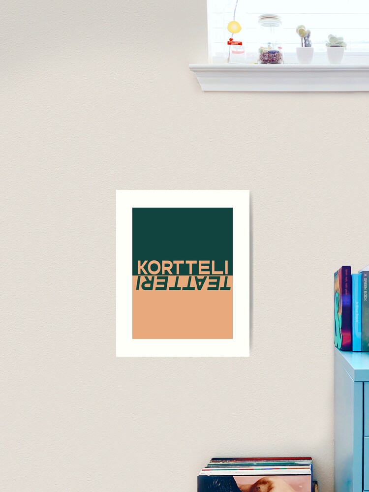 Thumbnail 2 of 3, Art Print, kortteliteatteri_vaaka_väri_taustalla designed and sold by Teatteri00660.