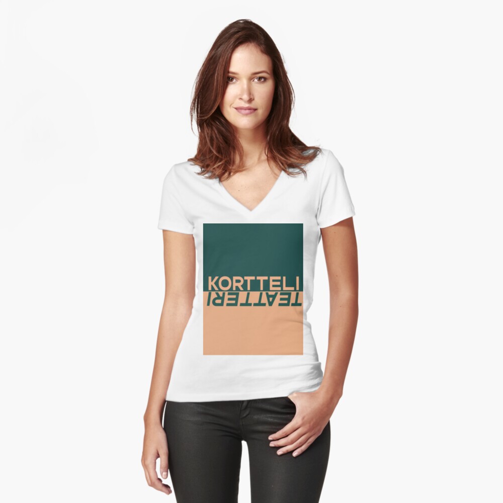 Item preview, Fitted V-Neck T-Shirt designed and sold by Teatteri00660.