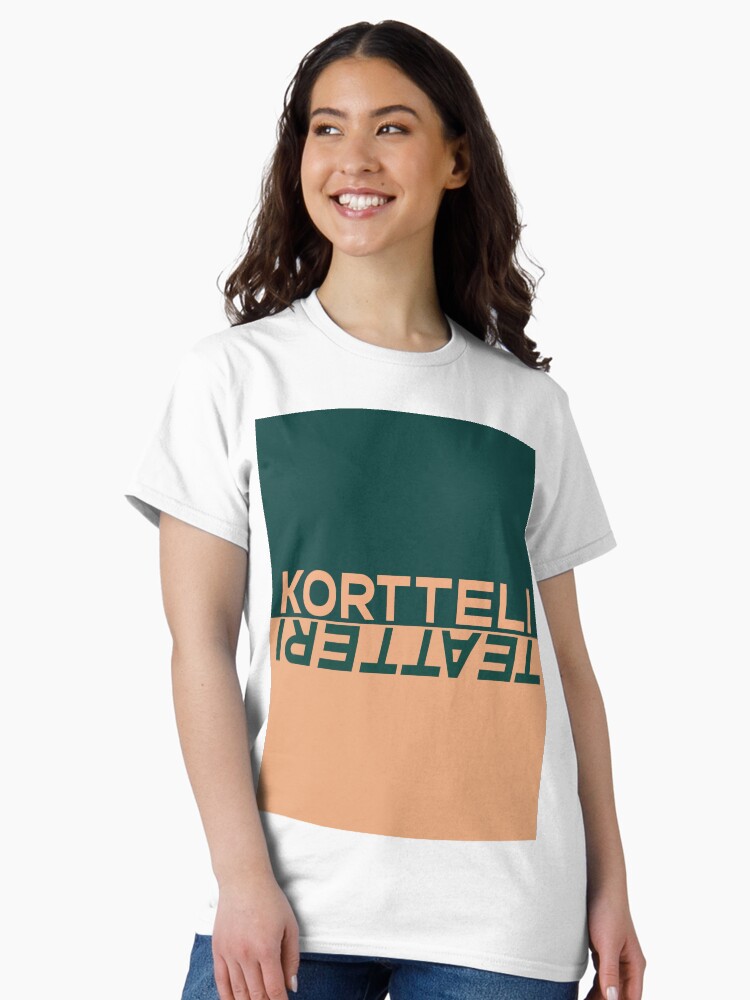 Thumbnail 2 of 7, Classic T-Shirt, kortteliteatteri_vaaka_väri_taustalla designed and sold by Teatteri00660.