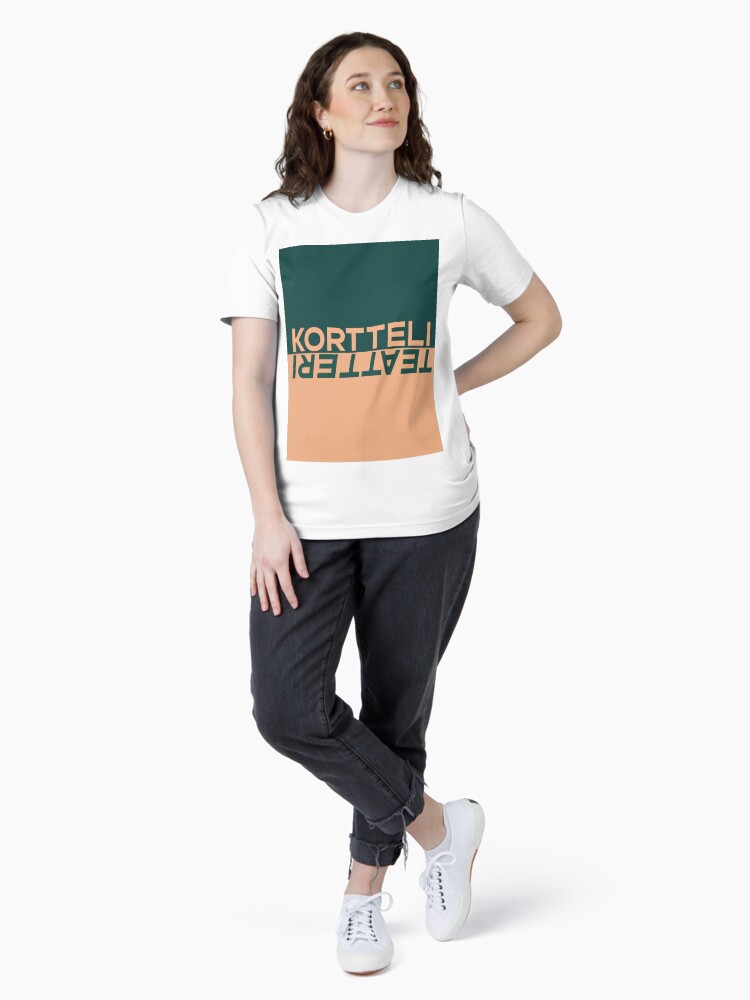 Thumbnail 4 of 7, Essential T-Shirt, kortteliteatteri_vaaka_väri_taustalla designed and sold by Teatteri00660.