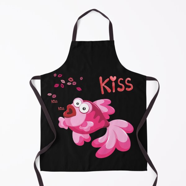 Item preview, Pink fish with open mouth and kiss designed and sold by LaUnArt.