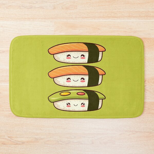 Item preview, Smiling Sushi Trio – Kawaii Bites of Joy designed and sold by Bearabilia.