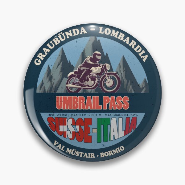 Item preview, Umbrail Pass Vintage Badge, Suisse Italia designed and sold by Wanderful-roads.