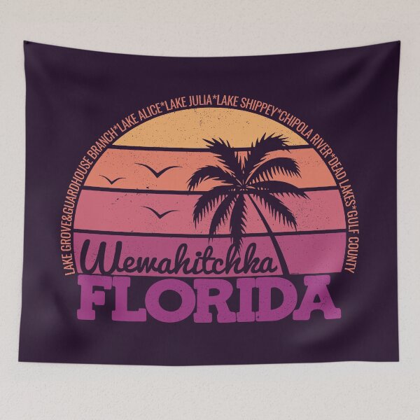 Item preview, Wewahitchka Florida Retro Sunset Local Pride Logo designed and sold by CRHPOD20.