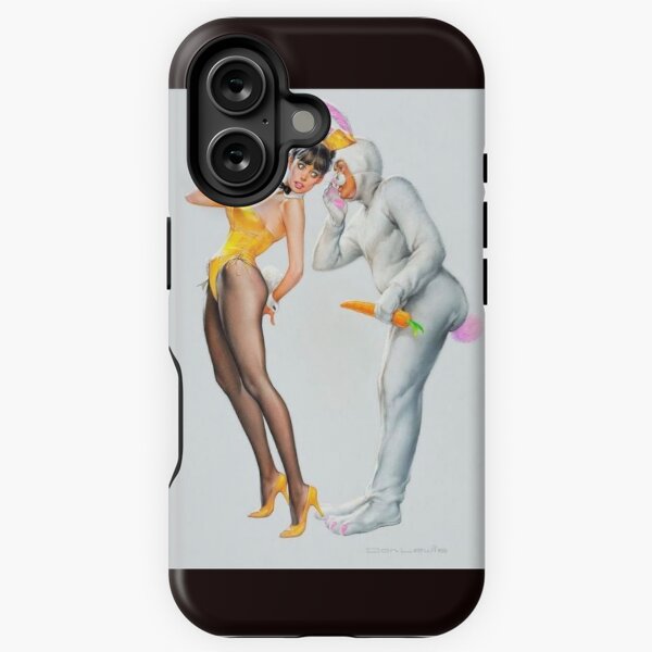 Item preview, The pin-up girl and the cheeky Easter bunny. designed and sold by VintageManiac.