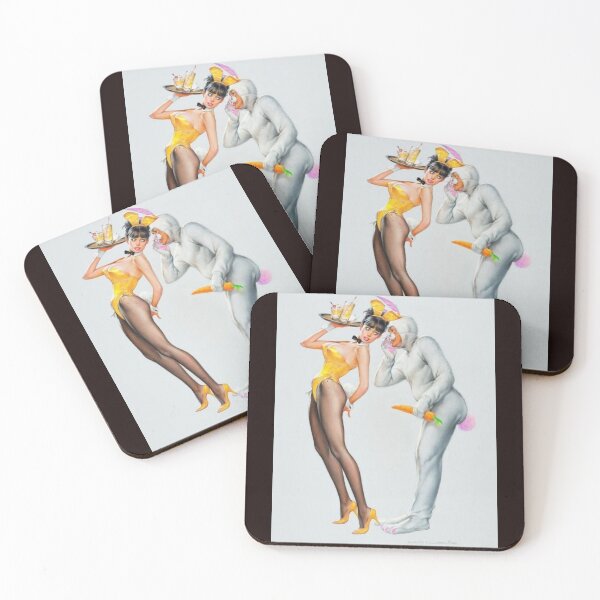 Item preview, The pin-up girl and the cheeky Easter bunny. designed and sold by VintageManiac.