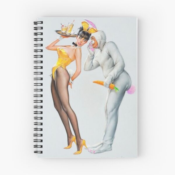 Item preview, The pin-up girl and the cheeky Easter bunny. designed and sold by VintageManiac.