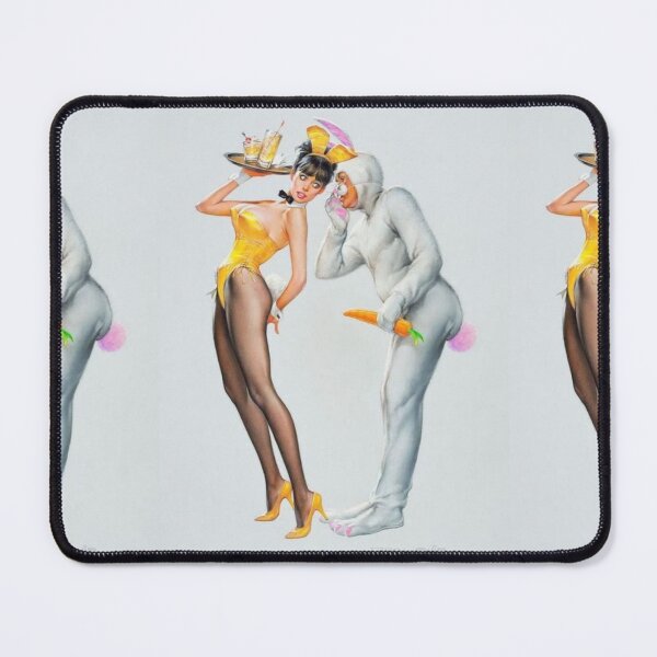 Item preview, The pin-up girl and the cheeky Easter bunny. designed and sold by VintageManiac.