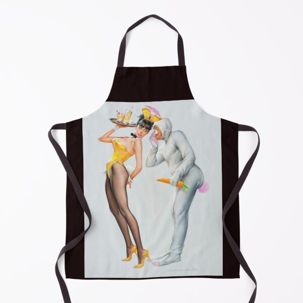 Item preview, The pin-up girl and the cheeky Easter bunny. designed and sold by VintageManiac.