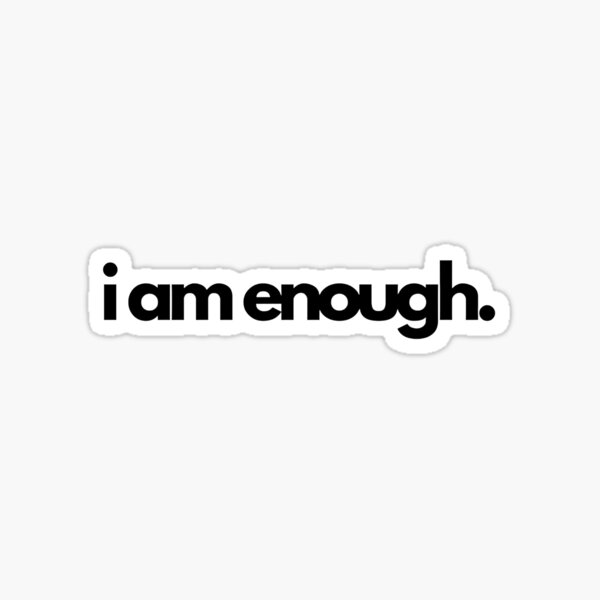 Item preview, I Am Enough Minimalist Affirmation Quote designed and sold by Fil_Store.