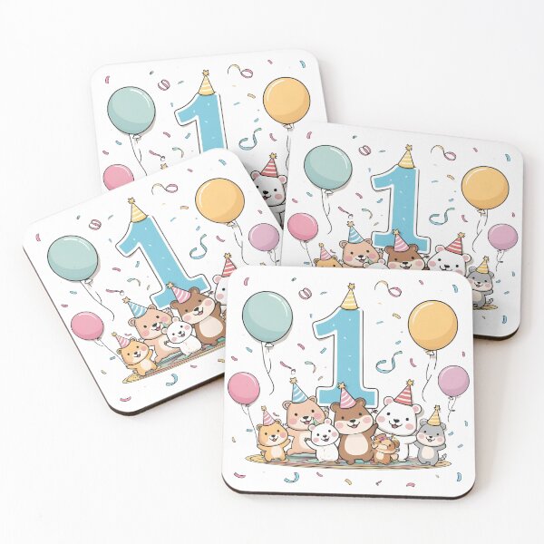 Item preview, 1st Birthday Party Cute Animal Design – Adorable Celebration Art for Kids and Family designed and sold by PromptYou.