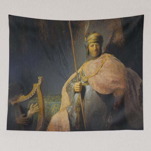 Item preview, Rembrandt Harmensz van Rijn, David plays the harp before Saul designed and sold by Mauswohn.