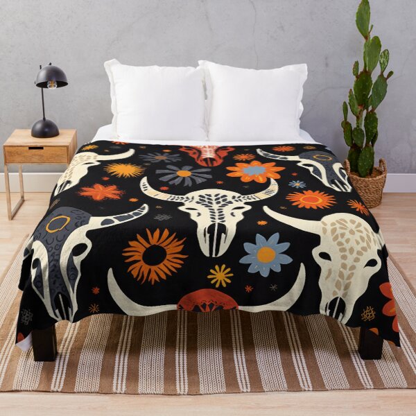 Item preview, Folk Art Cow Skulls - Southwest Design designed and sold by GalleryOXO.