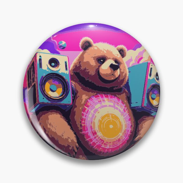 Artikelvorschau, Boombox Bear DJ – Synthwave Animal Hybrid entworfen und verkauft von LuxuryApparels.