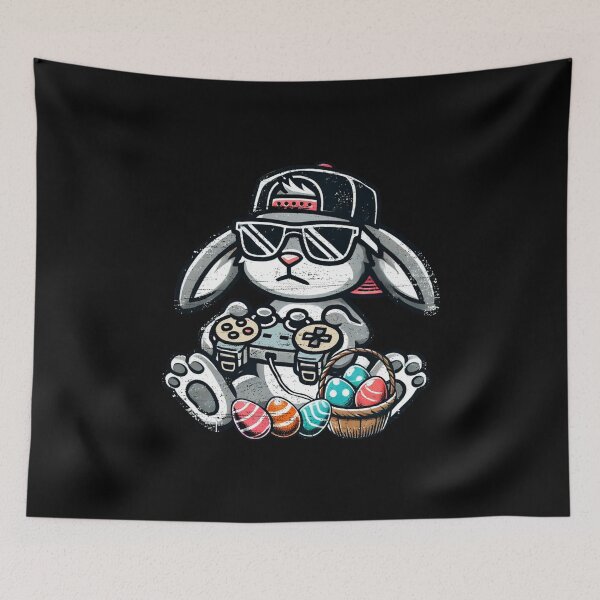 Item preview, Cool Easter Gamer Bunny – Hip Hop Style Easter Bunny with Game Controller designed and sold by Aredbox.