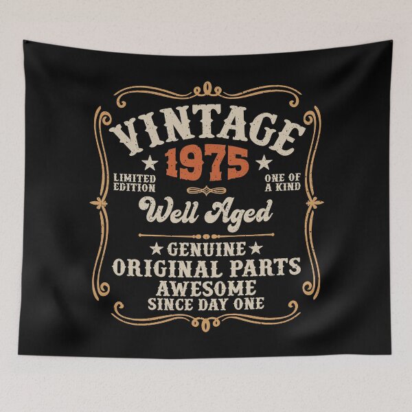 Item preview, 50th Birthday Vintage 1975 Well Aged 50 Awesome Years designed and sold by eclecTEEq.