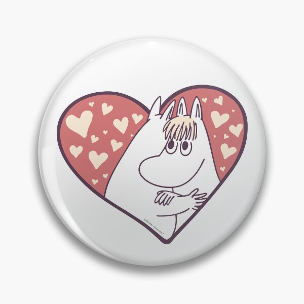 Item preview, Moomin Moomintroll & Snorkmaiden Love Heart designed and sold by MoominStore.