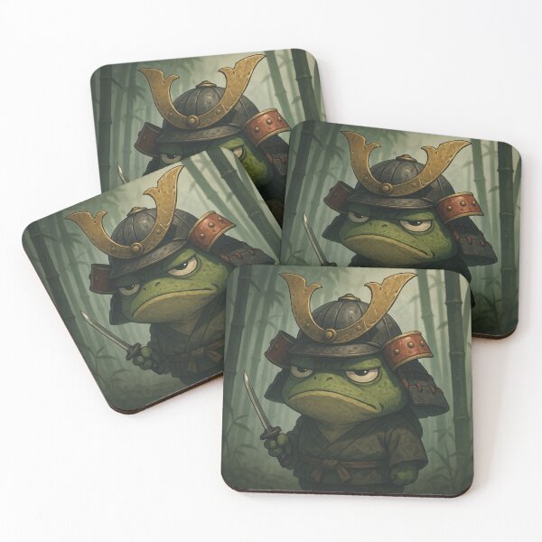 Item preview, Samurai Frog Warrior designed and sold by MindsInBloom.