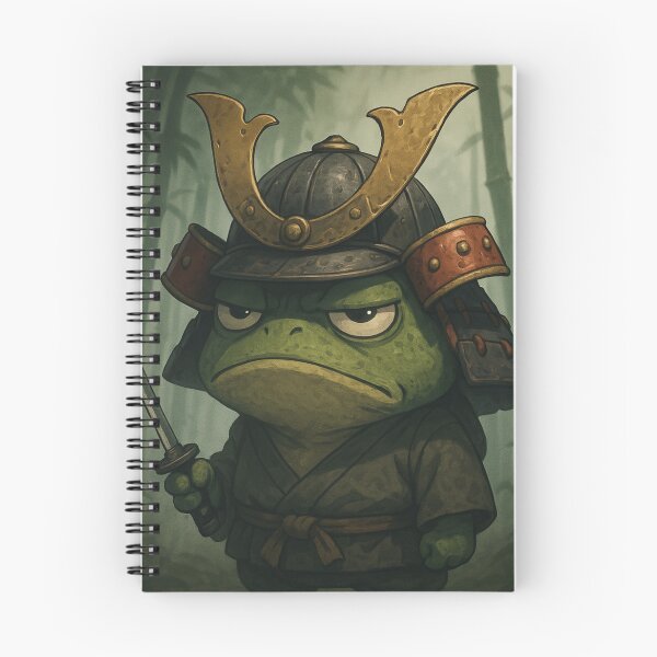 Item preview, Samurai Frog Warrior designed and sold by MindsInBloom.
