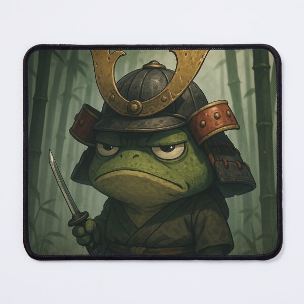 Item preview, Samurai Frog Warrior designed and sold by MindsInBloom.