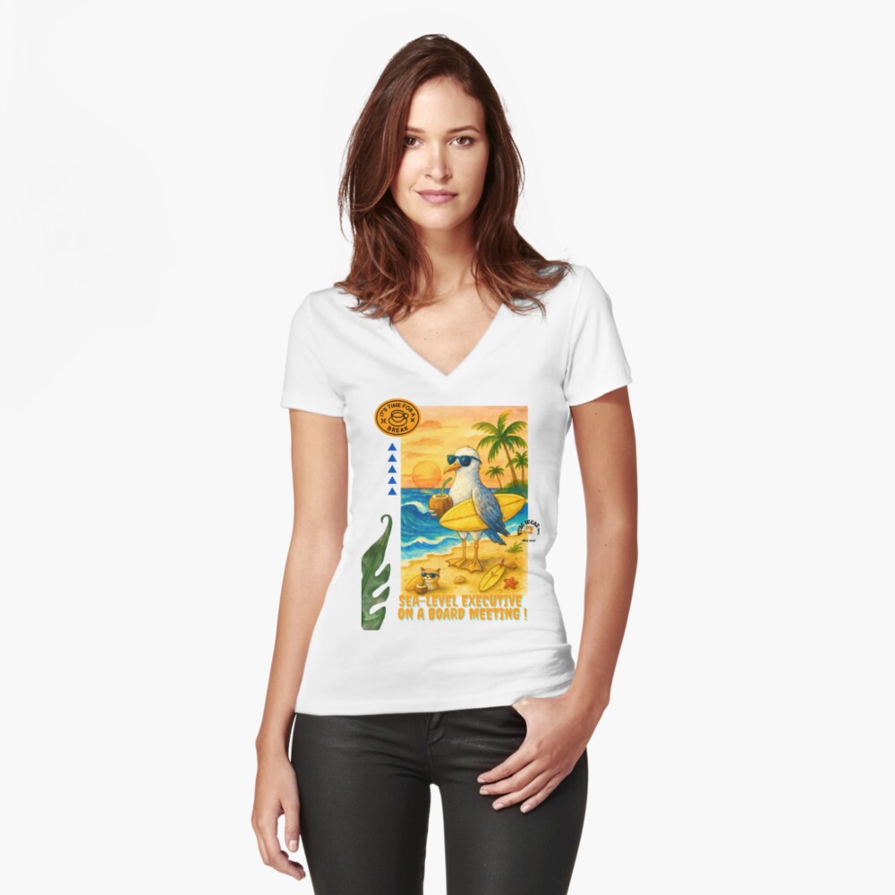 Item preview, Fitted V-Neck T-Shirt designed and sold by VybeWearCompany.