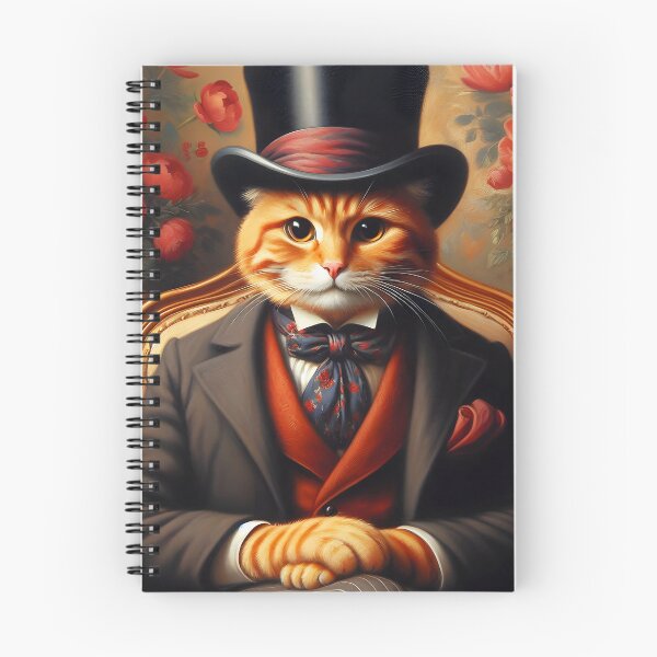 Item preview, Aristocrat red tabby sir sitting in vintage armchair wearing elegant suit red peonies backdrop digitalart designed and sold by EmeraldeaArt.