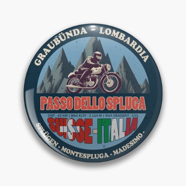 Item preview, Passo dello Spluga Vintage Badge, Suisse Italia designed and sold by Wanderful-roads.