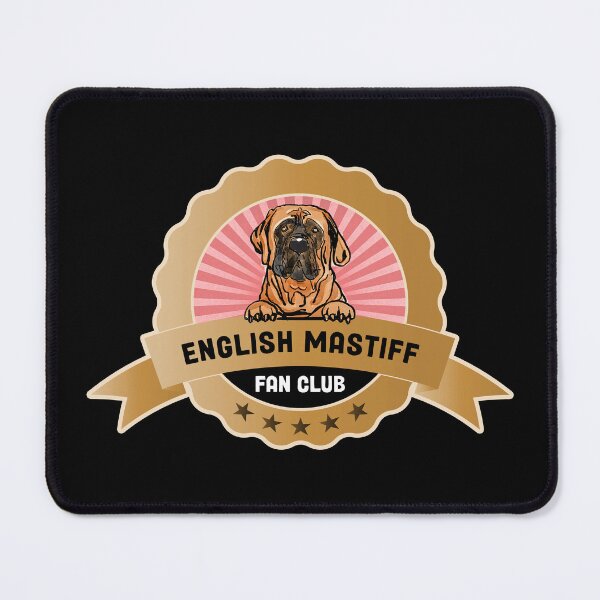Item preview, Mastiff Fan Club Peeking English Dog Badge Label designed and sold by eclecTEEq.
