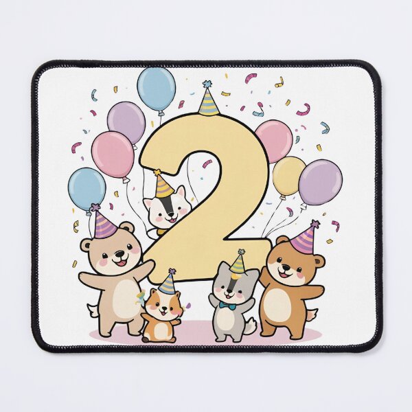 Item preview, 2nd Birthday Party Animal Design – Cute Celebration Art for Toddlers and Kids designed and sold by PromptYou.