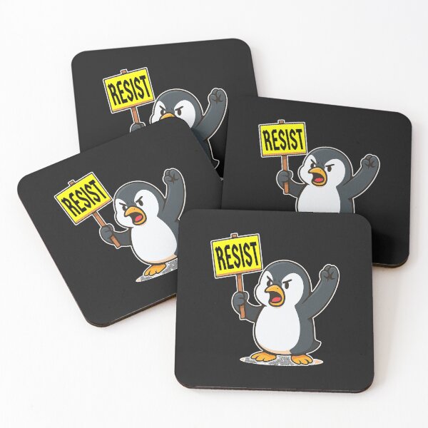 Item preview, Penguin protest and resist save democracy USA 2025 designed and sold by erozzz.