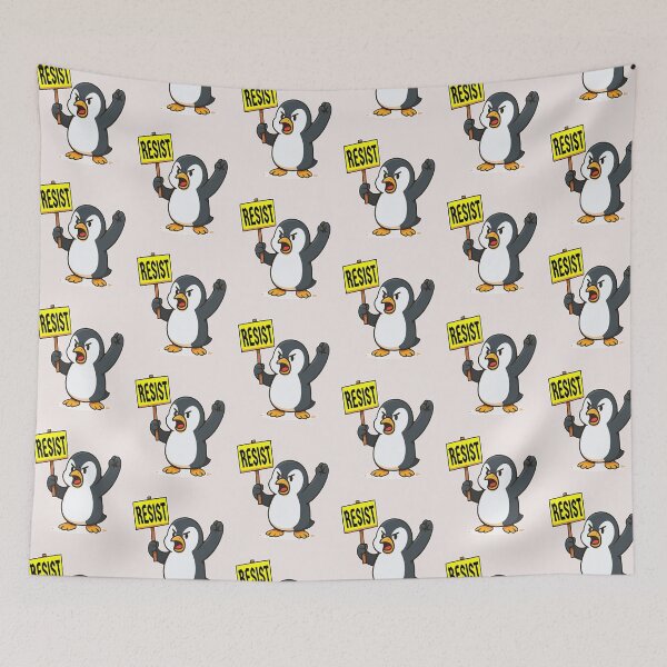 Item preview, Penguin protest and resist save democracy USA 2025 designed and sold by erozzz.