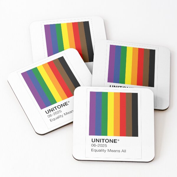 Item preview, Equality is Universal and for All. Inclusive Rainbow Stripe Flag Color Swatch. Human Rights Pride  designed and sold by MarikoDesignArt.