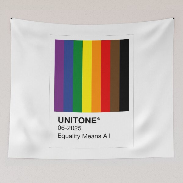 Item preview, Equality is Universal and for All. Inclusive Rainbow Stripe Flag Color Swatch. Human Rights Pride  designed and sold by MarikoDesignArt.