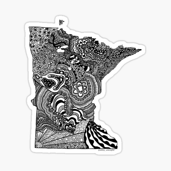 Minnesota Zentangle Sticker