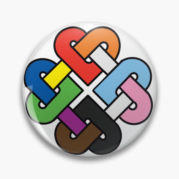 Item preview, Celtic Quarter Heart Pride Knot - progress Color Block Variant  designed and sold by cjo582.