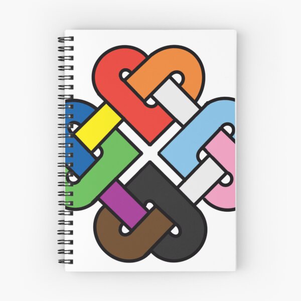 Item preview, Celtic Quarter Heart Pride Knot - progress Color Block Variant  designed and sold by cjo582.