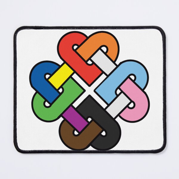Item preview, Celtic Quarter Heart Pride Knot - progress Color Block Variant designed and sold by cjo582.
