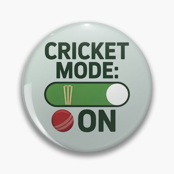 Item preview, Cricket Mode: ON – Fun Cricket Lover Design designed and sold by Jollys-ArtShop.