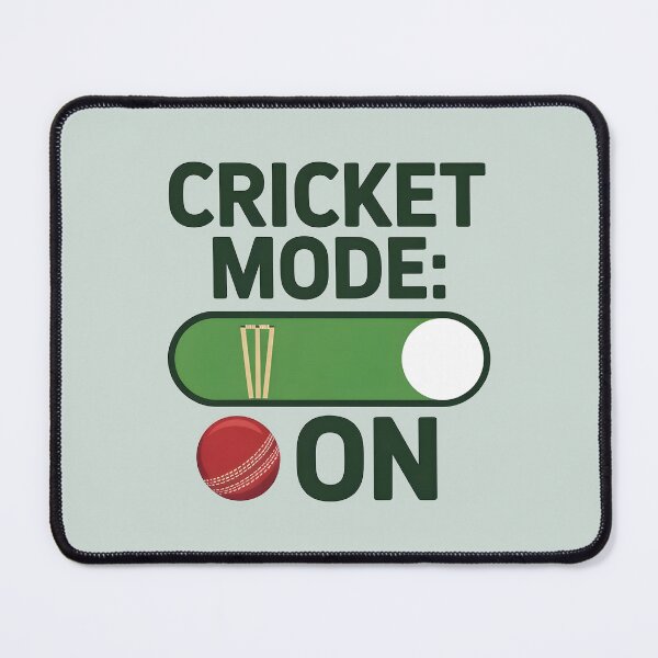 Item preview, Cricket Mode: ON – Fun Cricket Lover Design designed and sold by Jollys-ArtShop.