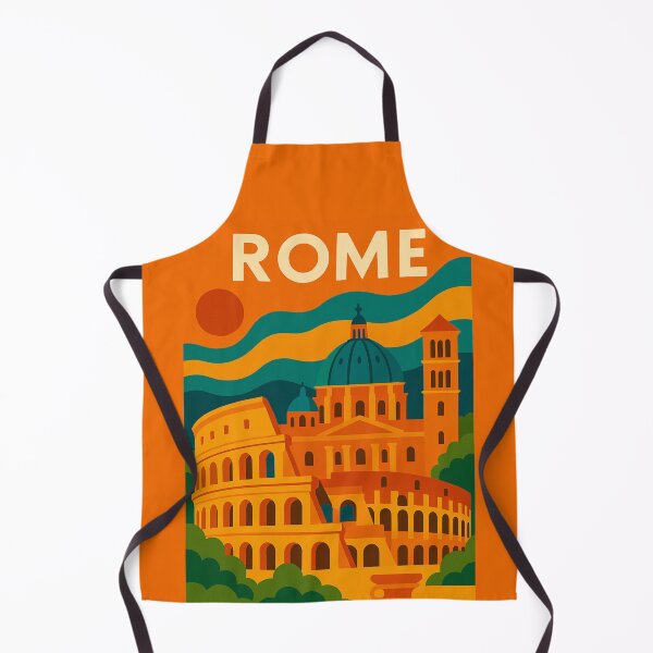Item preview, Vintage Rome Italy Travel Poster – Retro Colosseum, Dome & Ancient Architecture Wall Art designed and sold by Bored Duck.