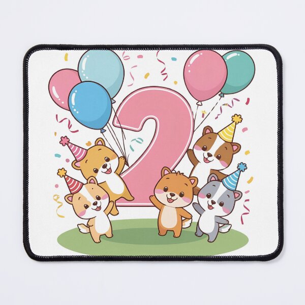 Item preview, 2nd Birthday Party Animal Design – Cute Celebration Art for Toddlers and Kids designed and sold by PromptYou.
